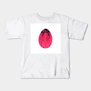 Easter egg - monochrome pink-black watercolor isolated on white background. Design for background, cover and packaging, Easter and food illustration, greeting card. Kids T-Shirt